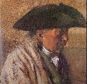 Adolph von Menzel Peasant with a Three-Cornered Hat oil on canvas